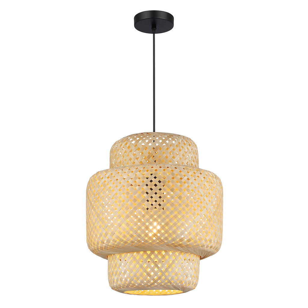Lampa suspendata cu abrajur bambus ⌀ 300mm Hestia