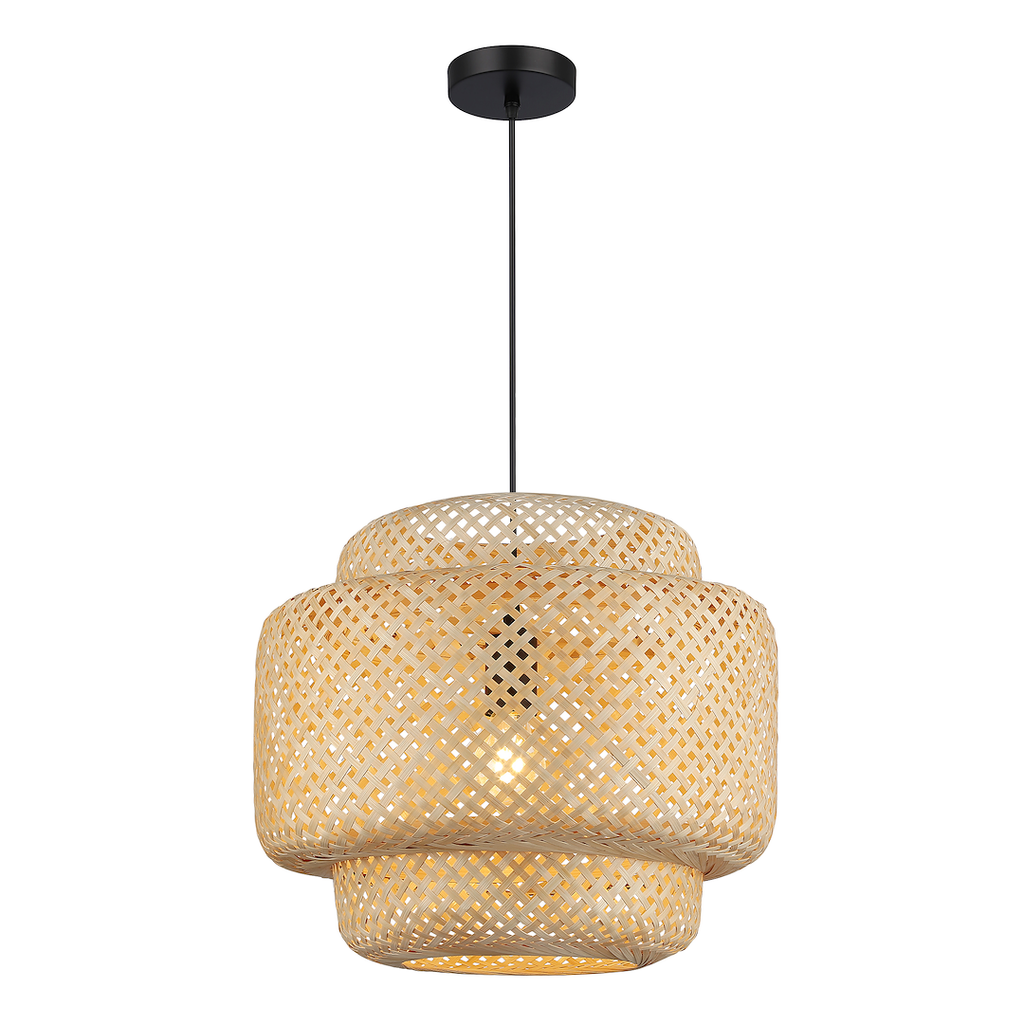 Lampa suspendata cu abrajur bambus ⌀ 400mm Hestia