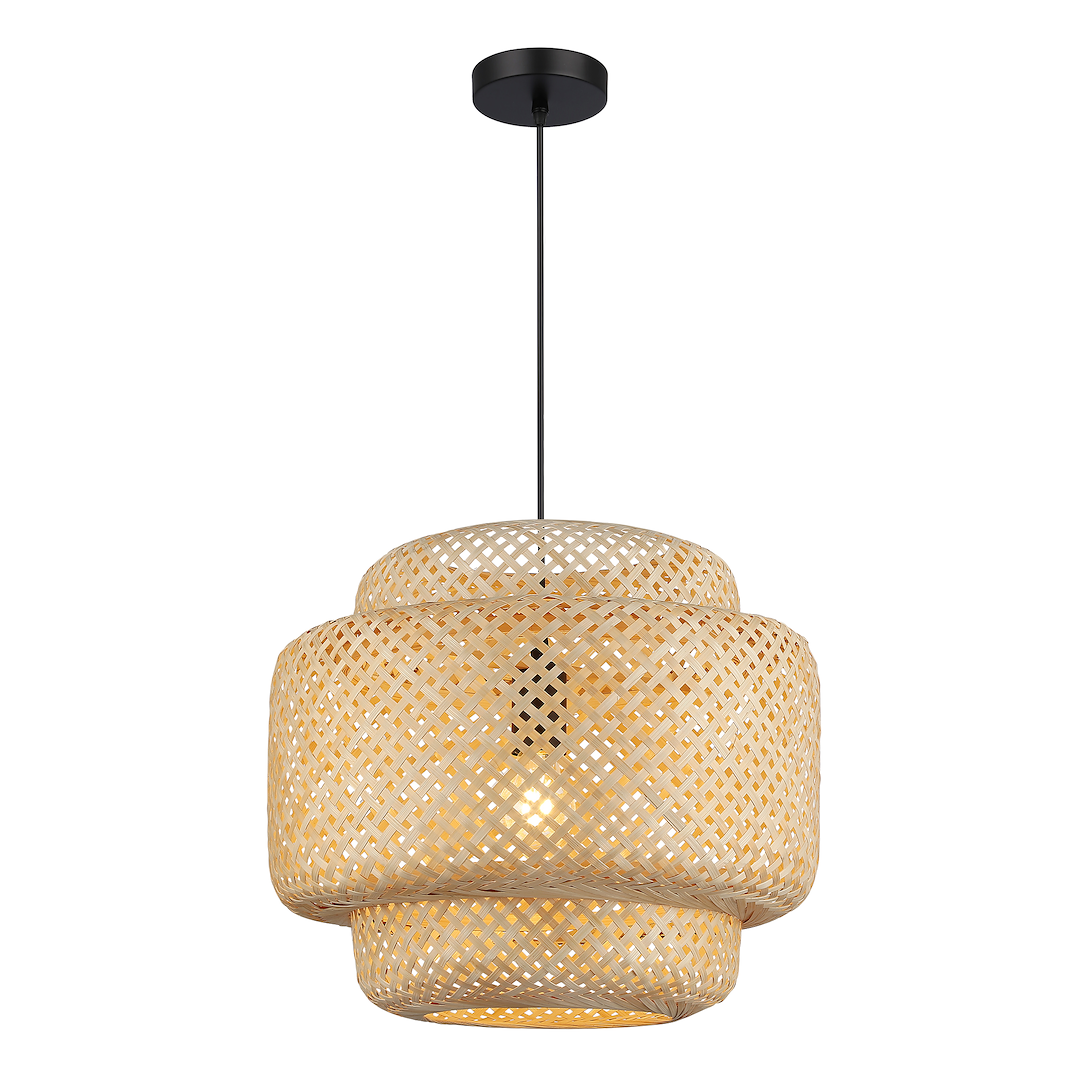 Lampa suspendata cu abrajur bambus ⌀ 400mm Hestia