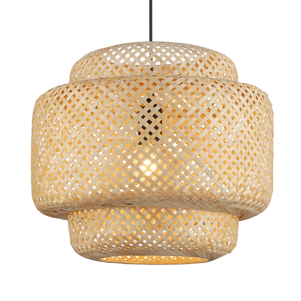 Lampa suspendata cu abrajur bambus ⌀ 400mm Hestia