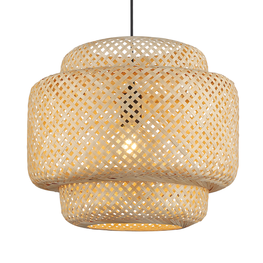 Lampa suspendata cu abrajur bambus ⌀ 400mm Hestia