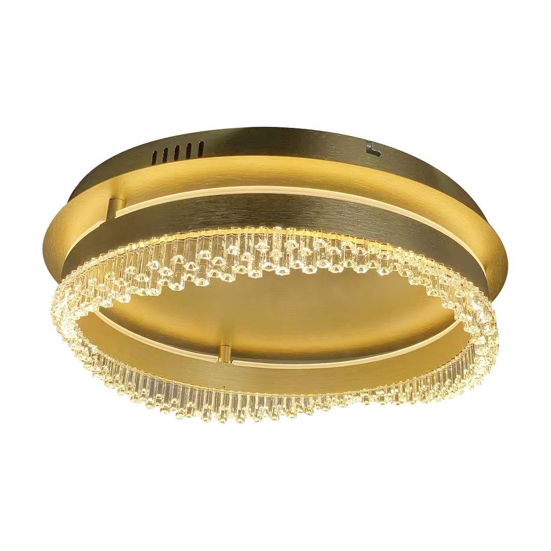Plafoniera LED rotunda cu accente aurii Preciosa
