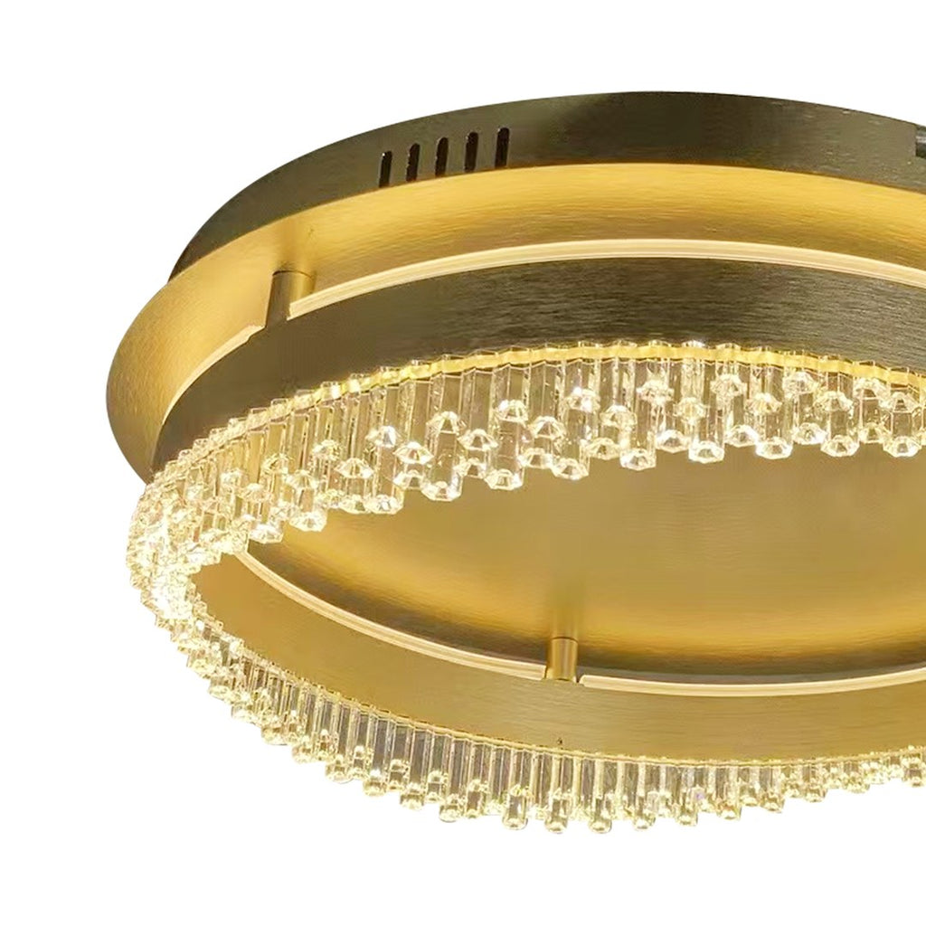 Plafoniera LED rotunda cu accente aurii Preciosa