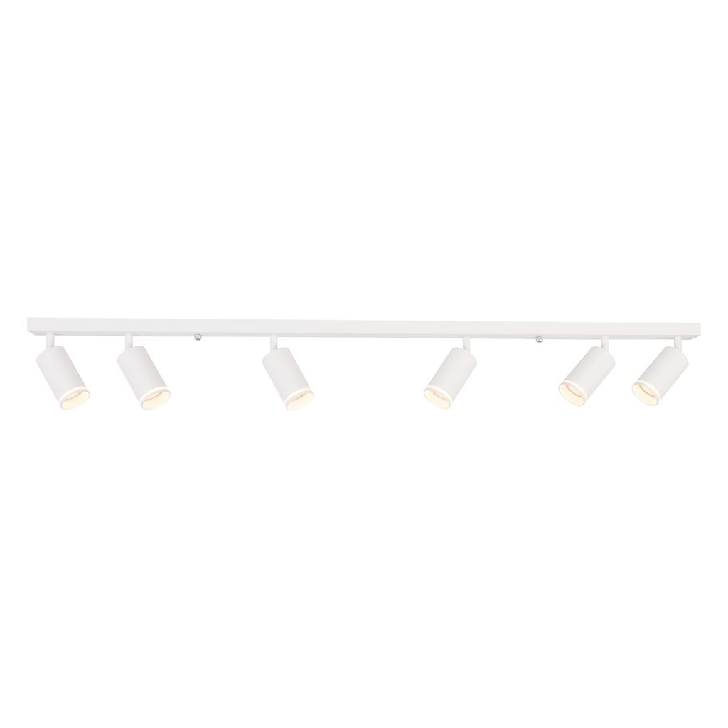 Plafoniera metalica alba 6 lumini Pipe Ring