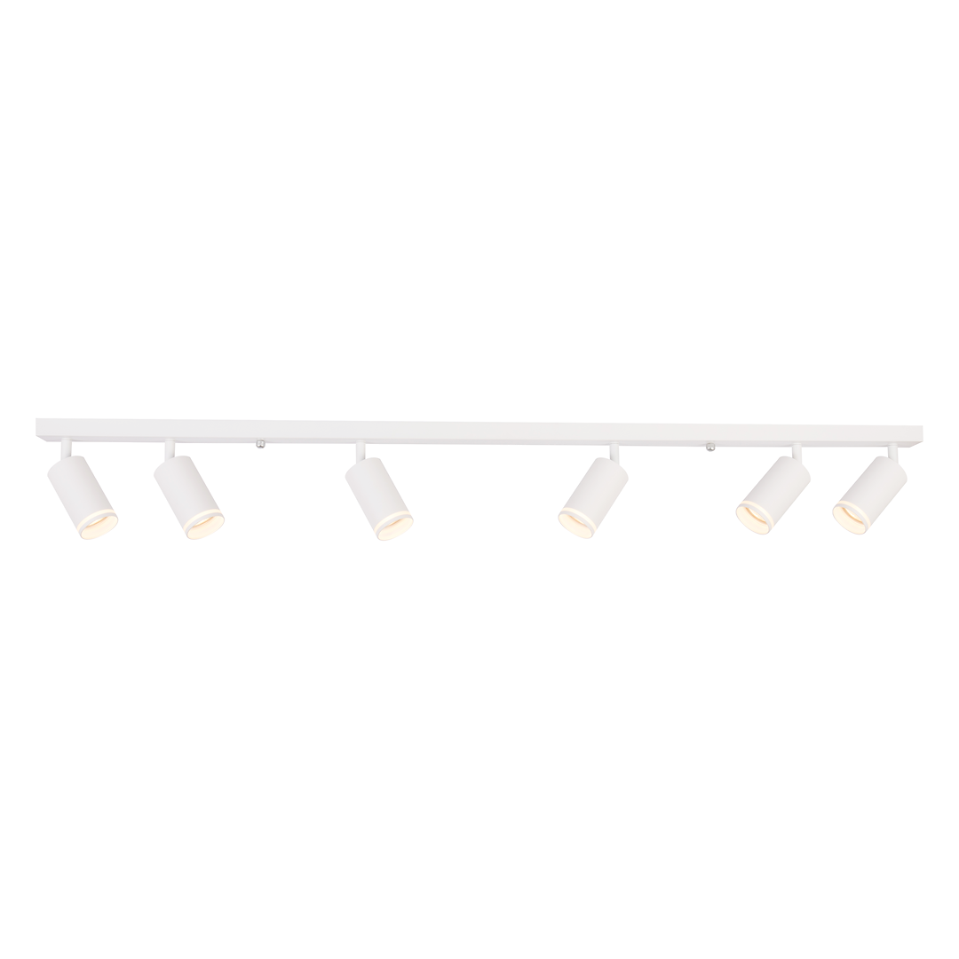 Plafoniera metalica alba 6 lumini Pipe Ring