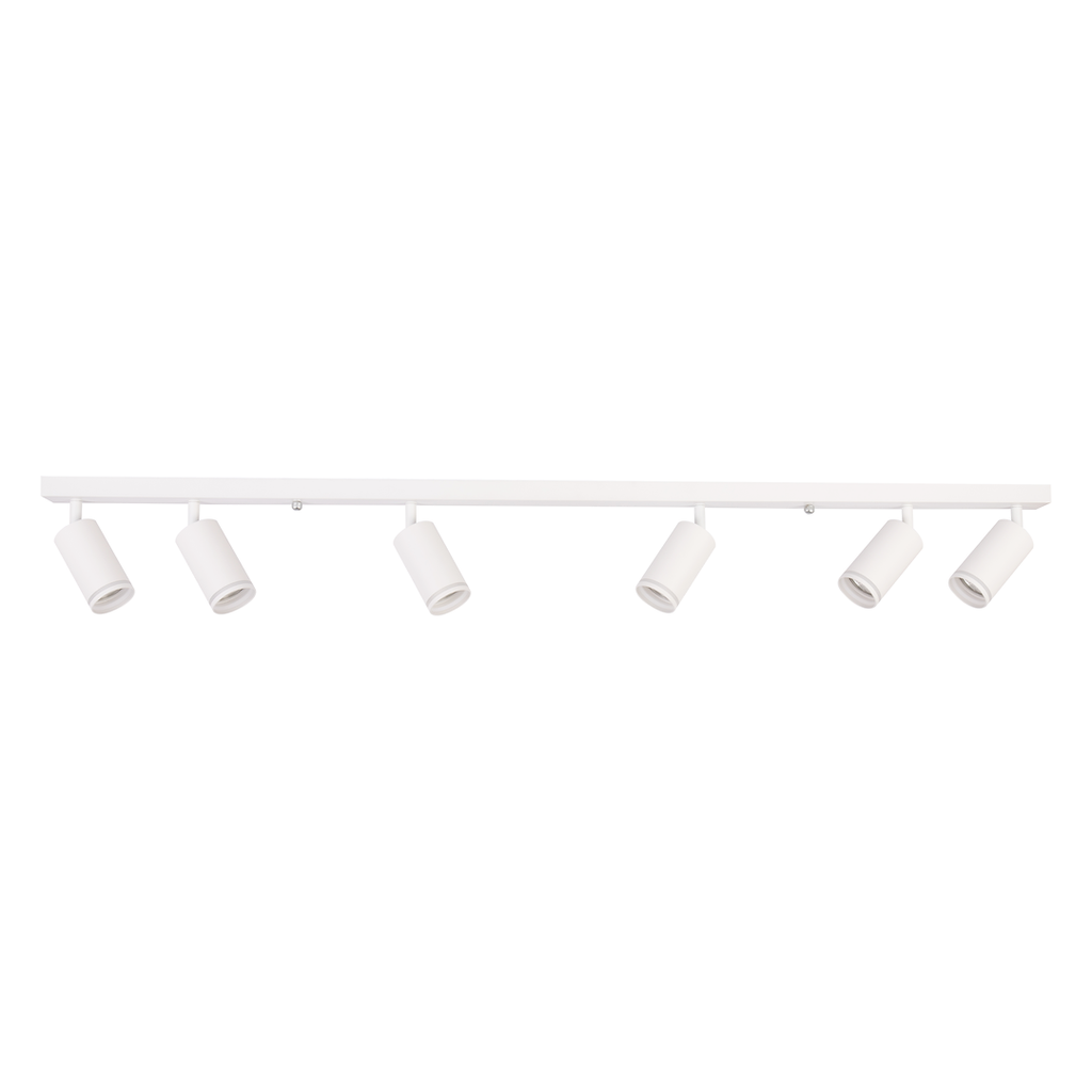 Plafoniera metalica alba 6 lumini Pipe Ring