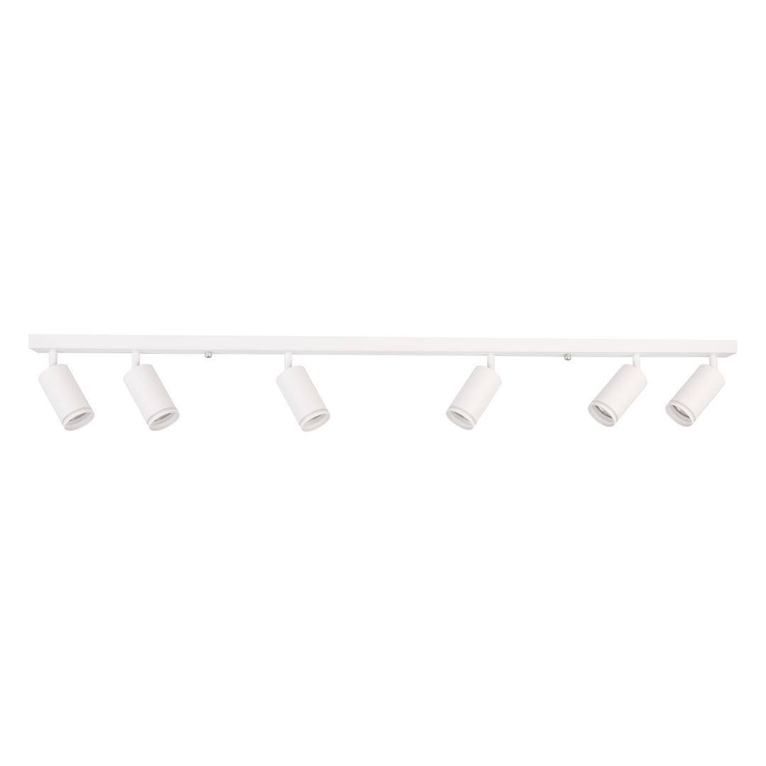 Plafoniera metalica alba 6 lumini Pipe Ring