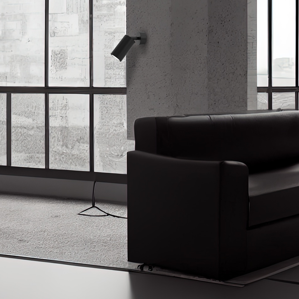 Aplica metalica neagra Hudson