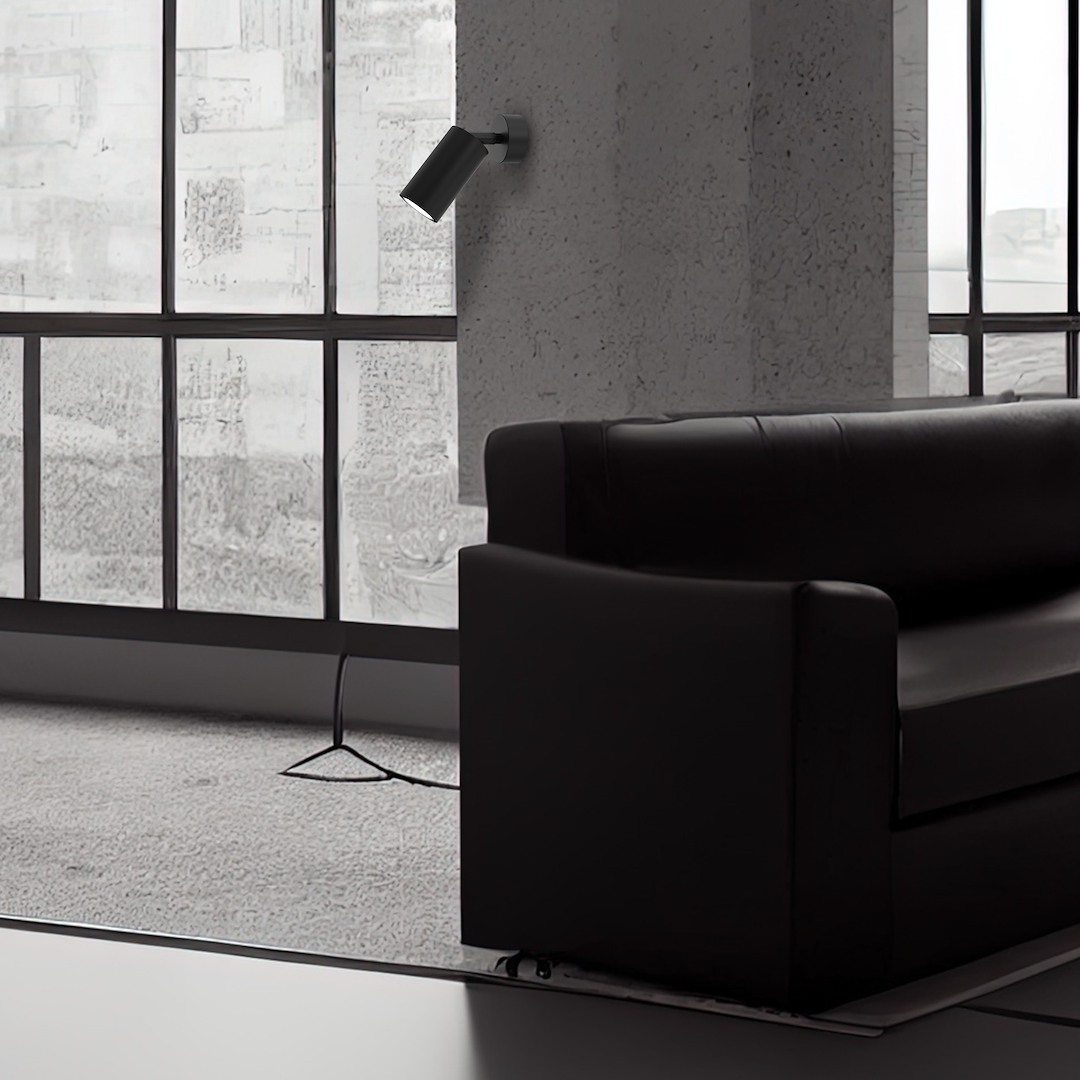 Aplica metalica neagra Hudson
