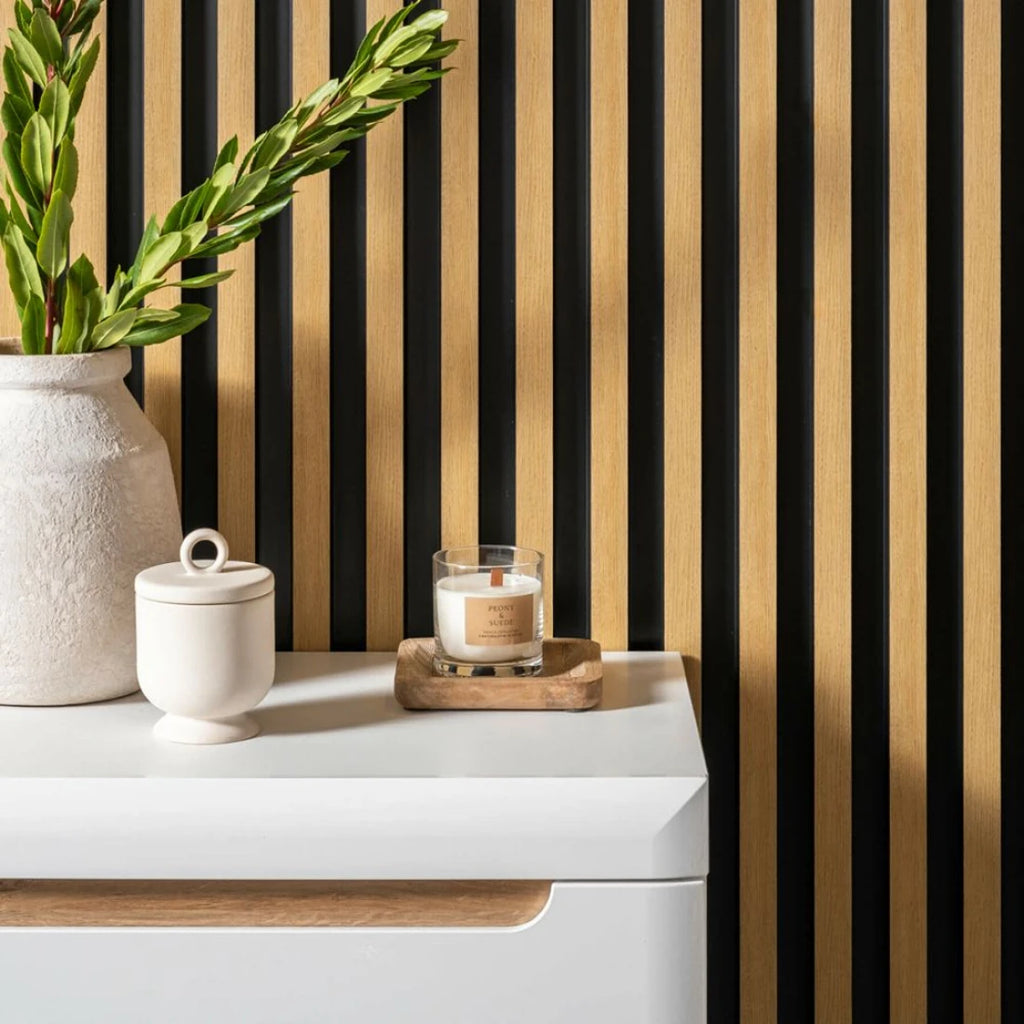 Panou decorativ riflaj polimer dur Lamelli Largo Natural Oak