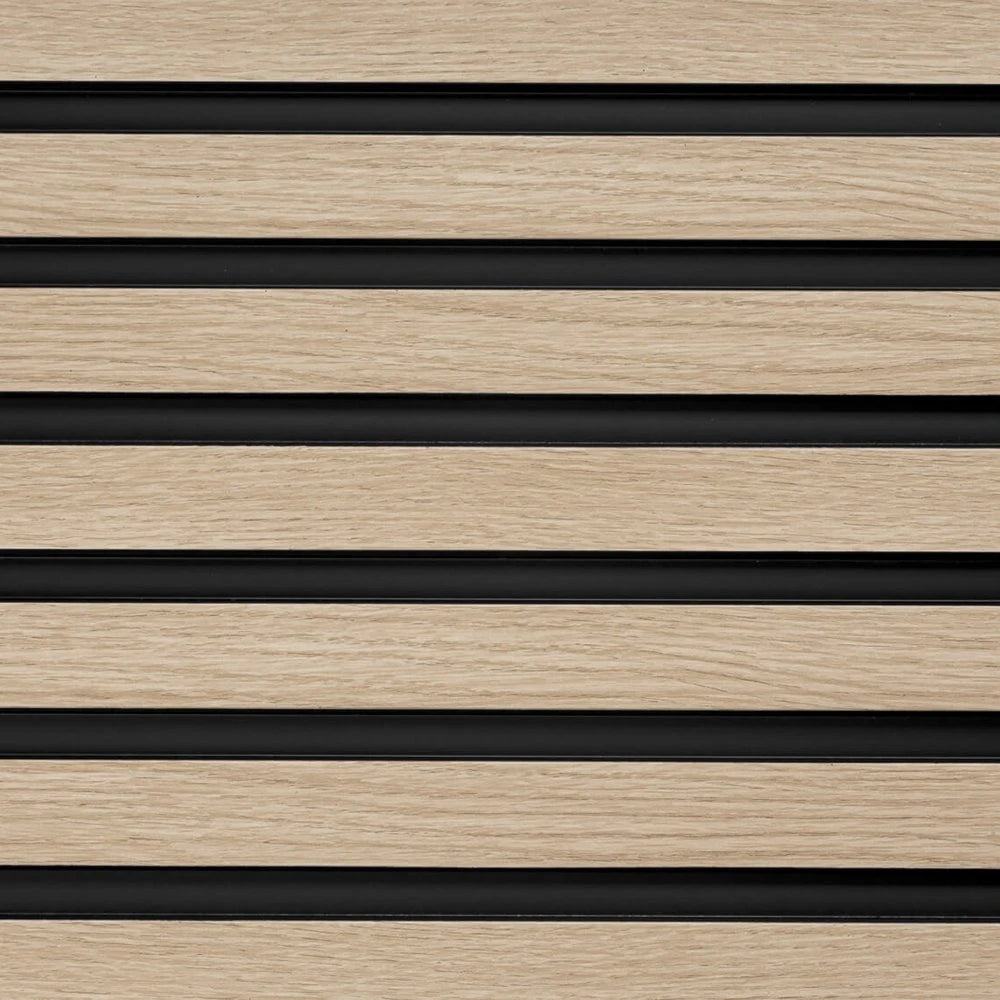 Panou decorativ riflaj polimer dur Lamelli Medio Light Oak