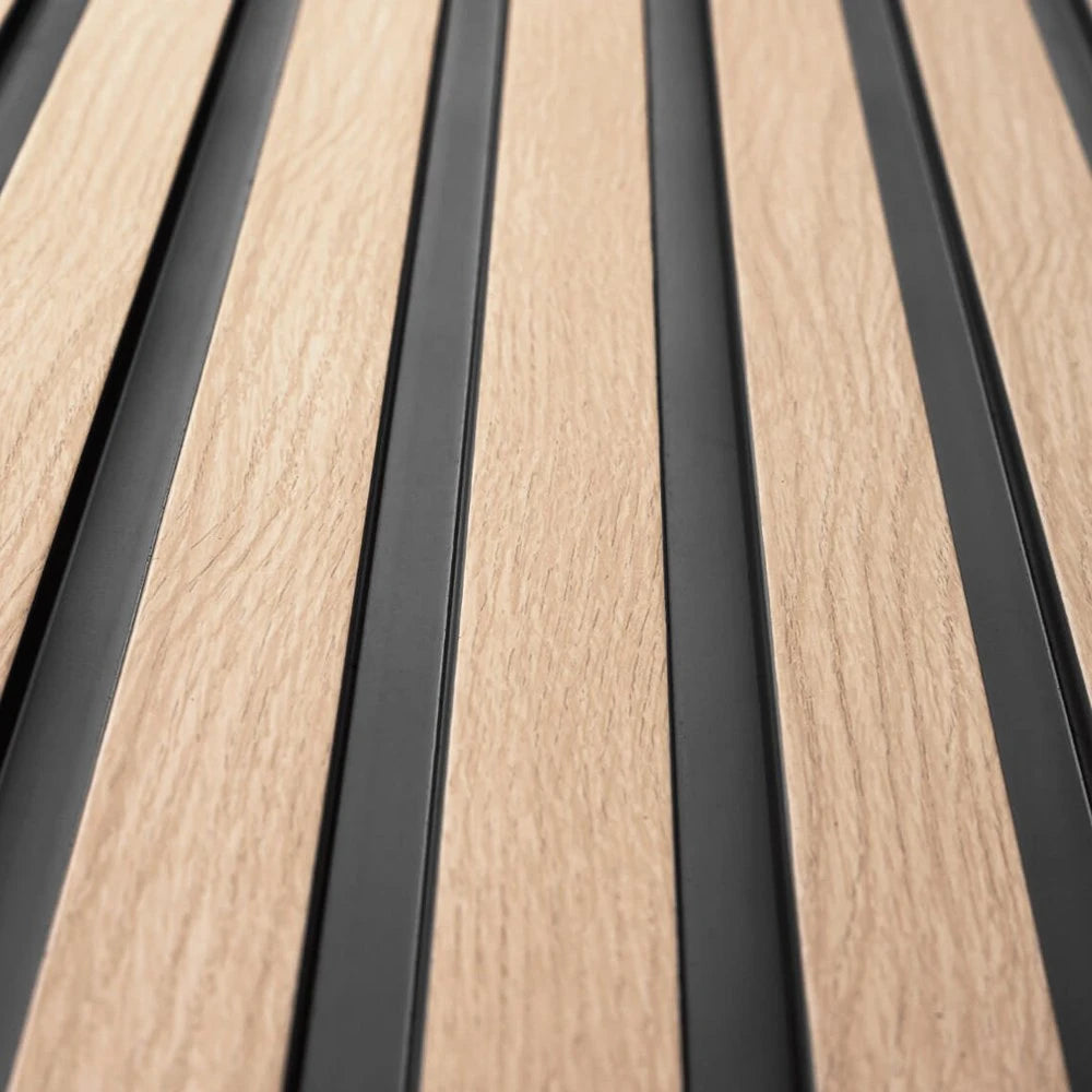 Panou decorativ riflaj polimer dur Lamelli Medio Light Oak