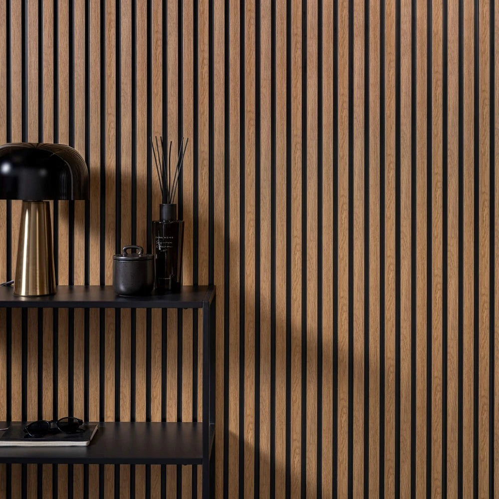 Panou decorativ riflaj polimer dur Lamelli Medio Classic Oak