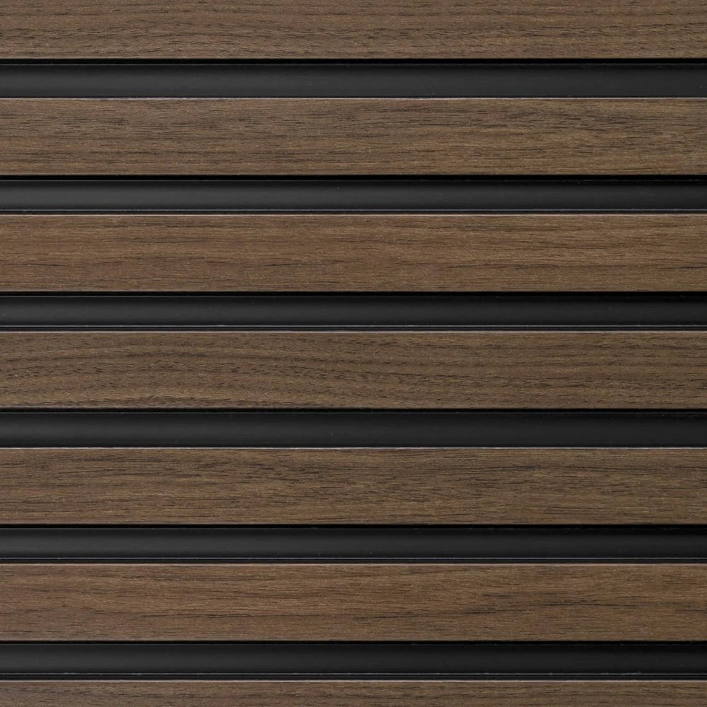Panou decorativ riflaj polimer dur Lamelli Medio Dark Oak