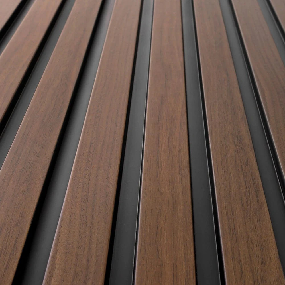 Panou decorativ riflaj polimer dur Lamelli Medio Dark Oak