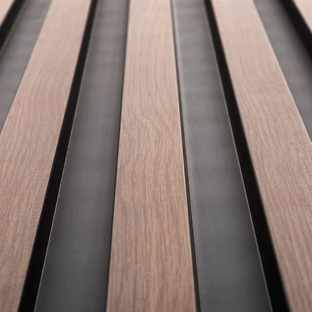 Panou decorativ riflaj polimer dur Lamelli Largo Gray Oak