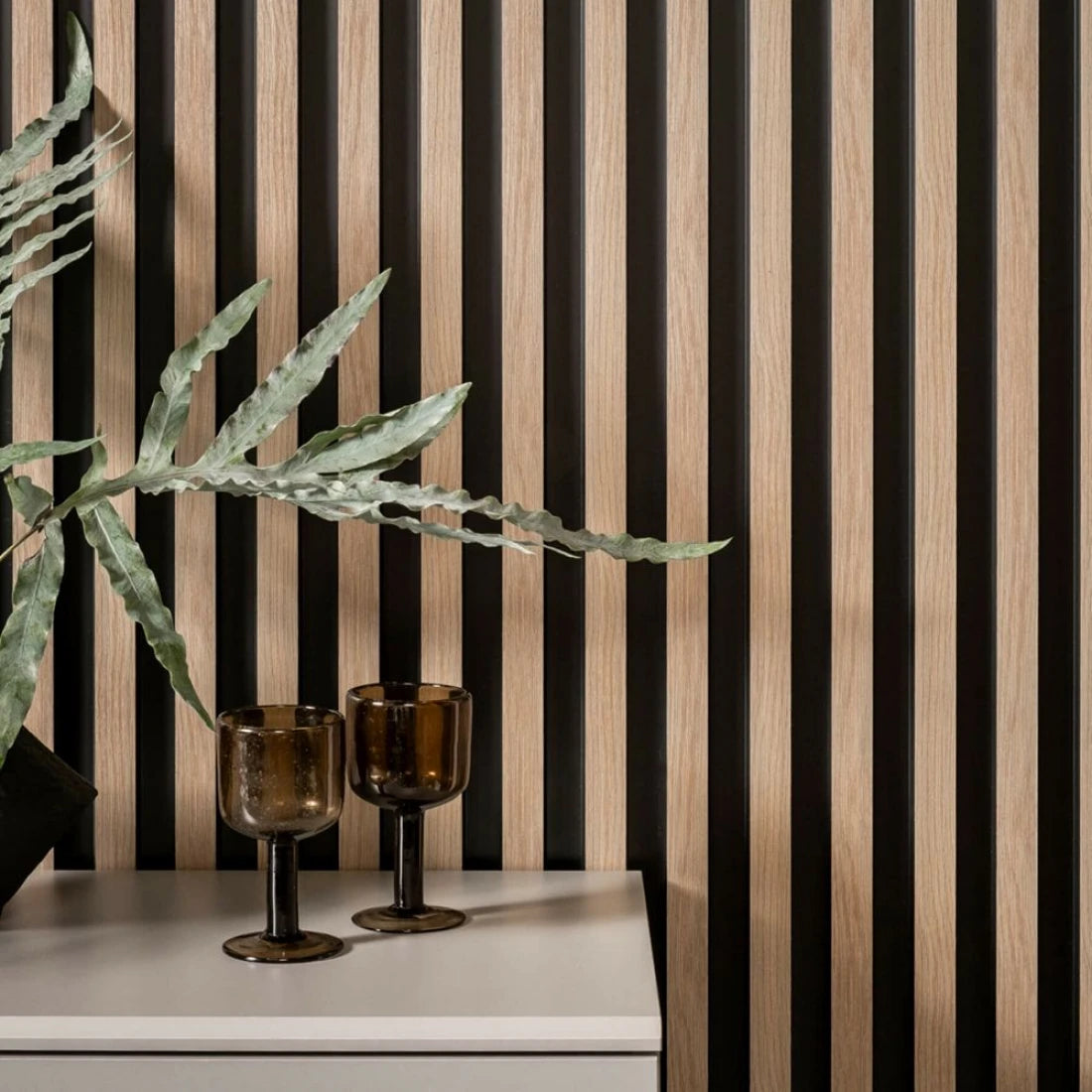 Panou decorativ riflaj polimer dur Lamelli Largo Gray Oak