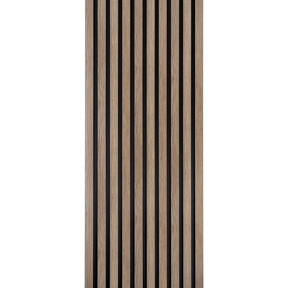 Panou decorativ riflaj polimer dur Lamelli Medio Gray Oak
