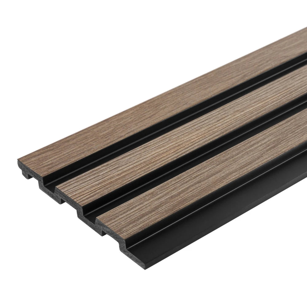 Panou decorativ riflaj polimer dur Lamelli Medio Gray Oak