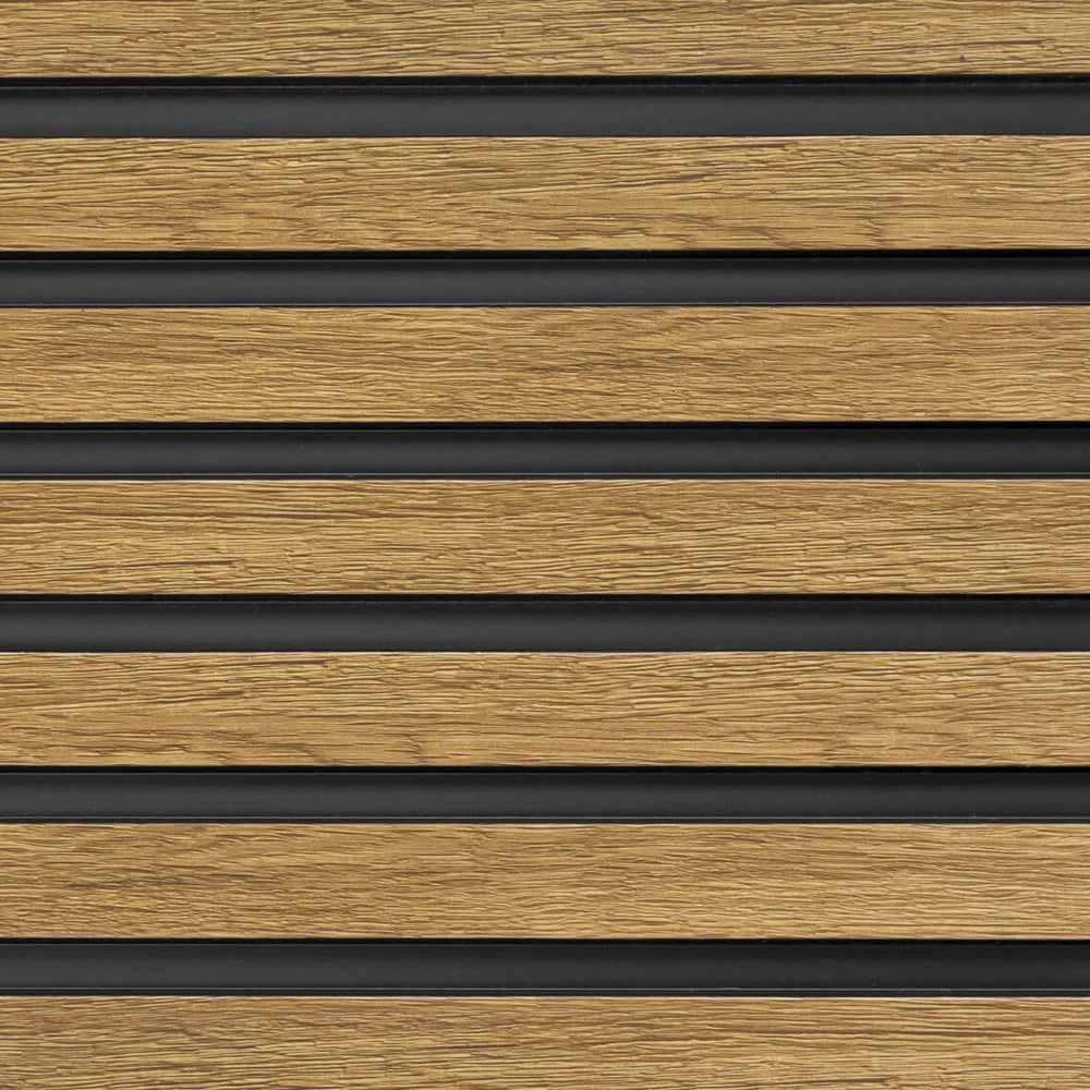 Panou decorativ riflaj polimer dur Lamelli Medio Natural Oak