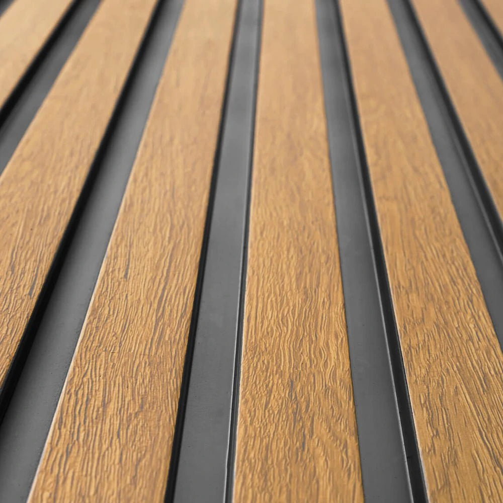 Panou decorativ riflaj polimer dur Lamelli Medio Natural Oak