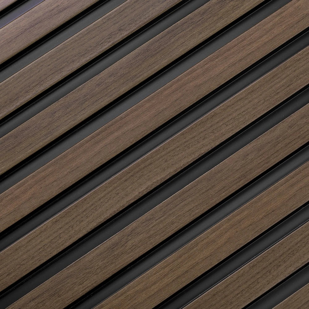 Panou decorativ riflaj polimer dur Lamelli Medio Dark Oak