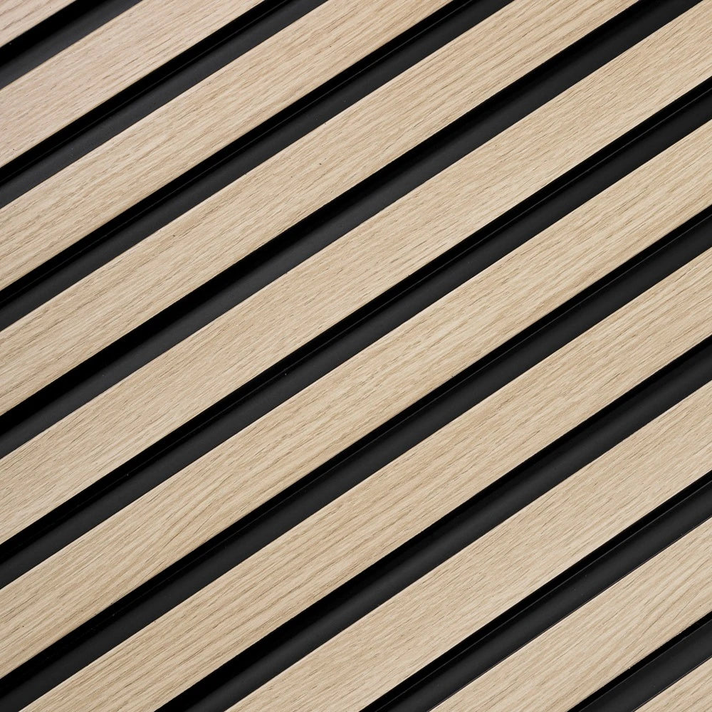Panou decorativ riflaj polimer dur Lamelli Medio Light Oak