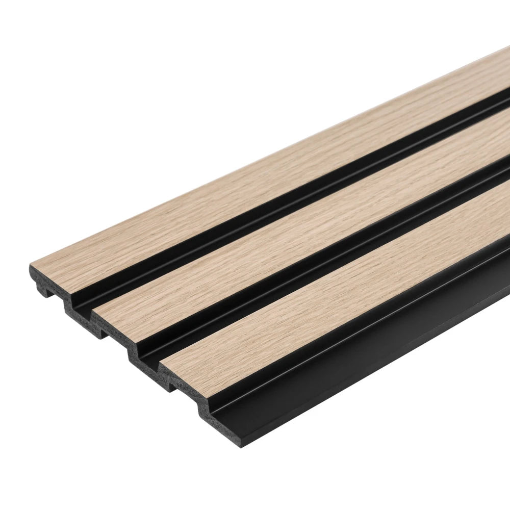Panou decorativ riflaj polimer dur Lamelli Medio Light Oak