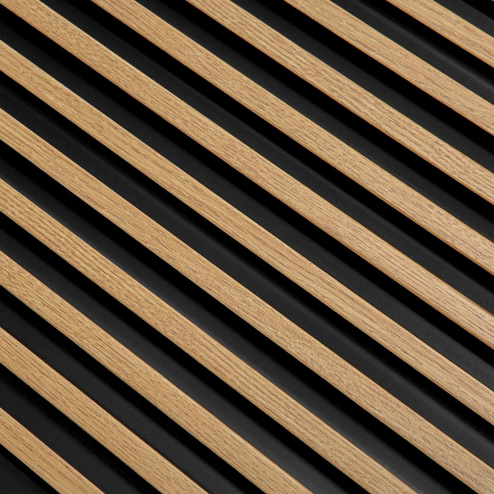 Panou decorativ riflaj polimer dur Lamelli Stretto Natural Oak