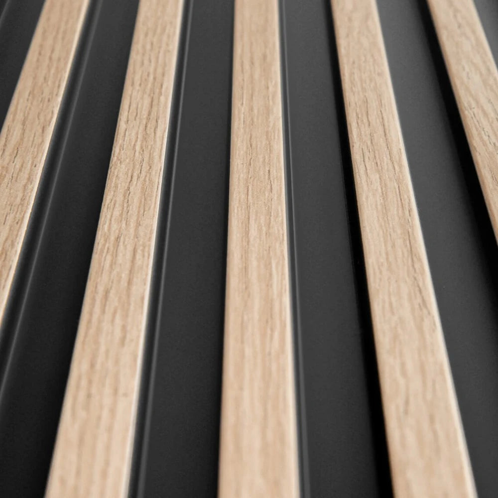 Panou decorativ riflaj polimer dur Lamelli Stretto Light Oak