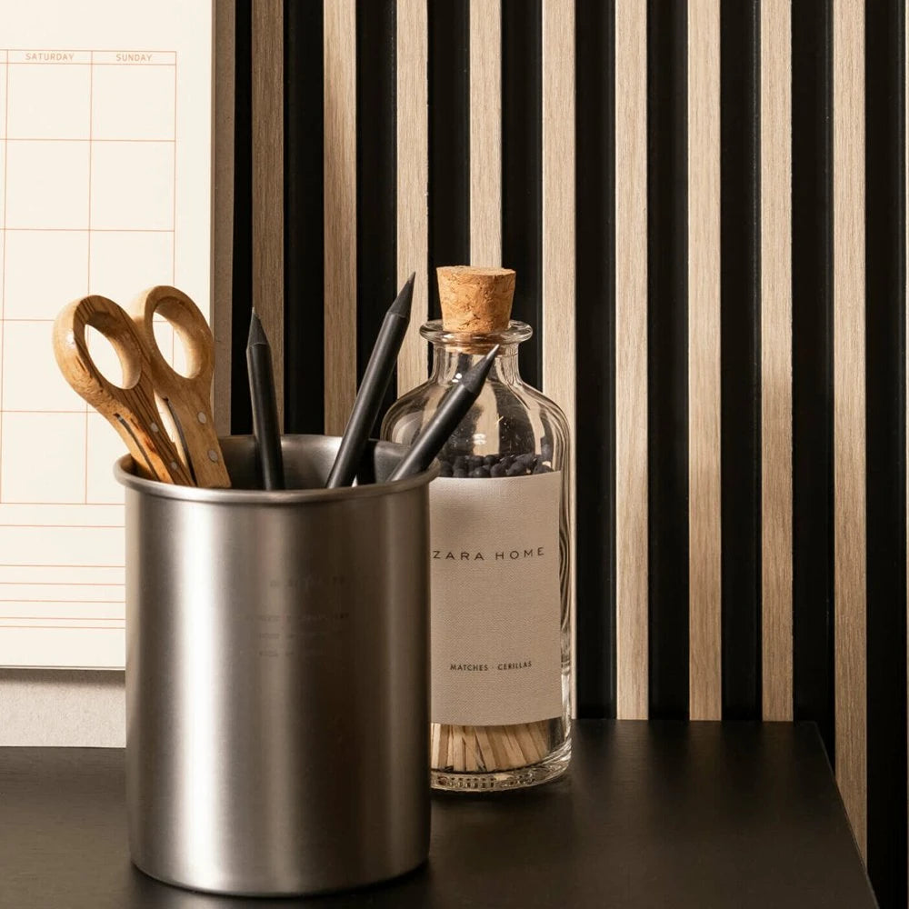 Panou decorativ riflaj polimer dur Lamelli Stretto Light Oak