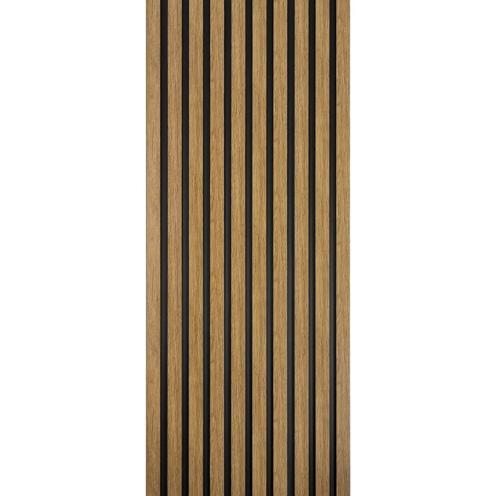 Panou decorativ riflaj polimer dur Lamelli Medio Natural Oak
