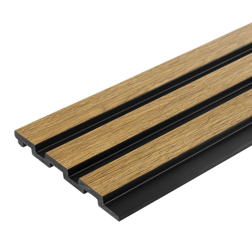 Panou decorativ riflaj polimer dur Lamelli Medio Natural Oak