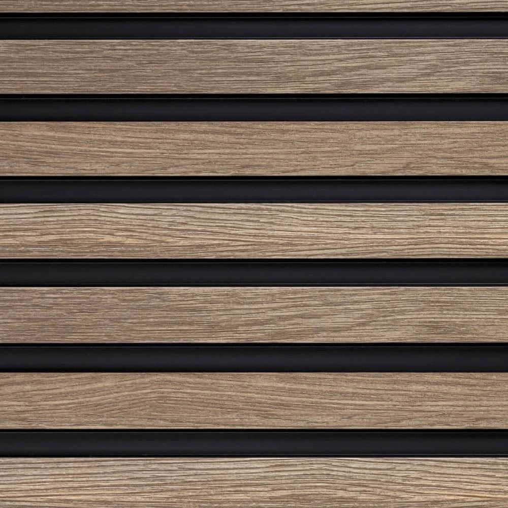 Panou decorativ riflaj polimer dur Lamelli Medio Gray Oak