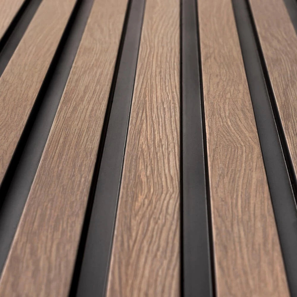 Panou decorativ riflaj polimer dur Lamelli Medio Gray Oak