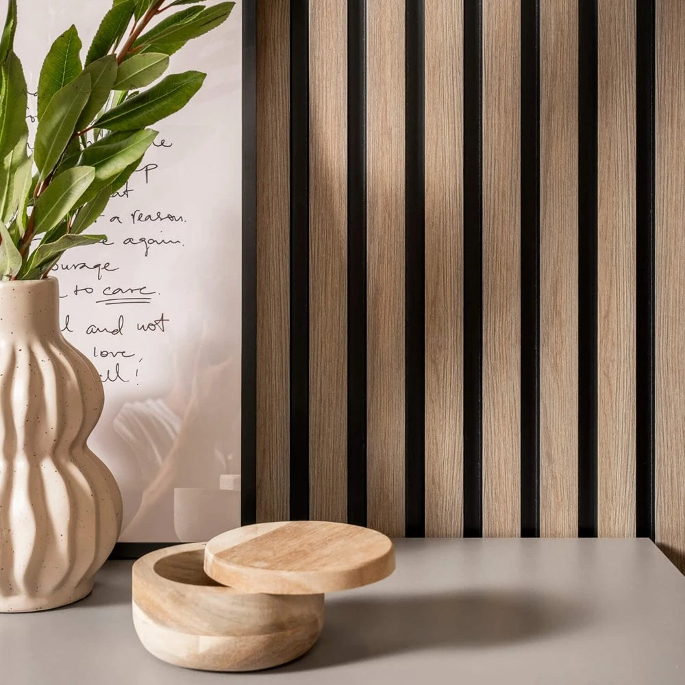 Panou decorativ riflaj polimer dur Lamelli Medio Gray Oak