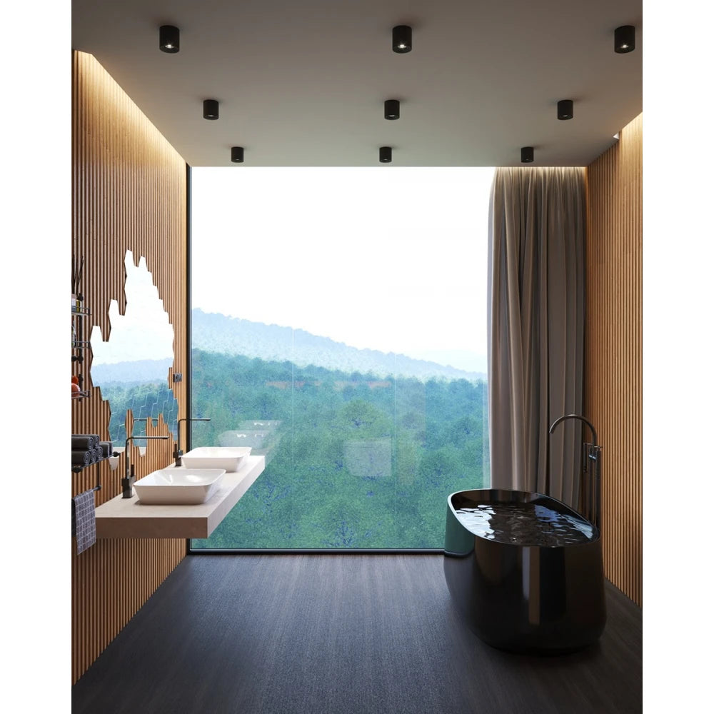 Panou decorativ riflaj polimer dur Lamelli Stretto Natural Oak