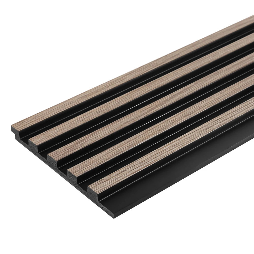 Panou decorativ riflaj polimer dur Lamelli Stretto Gray Oak