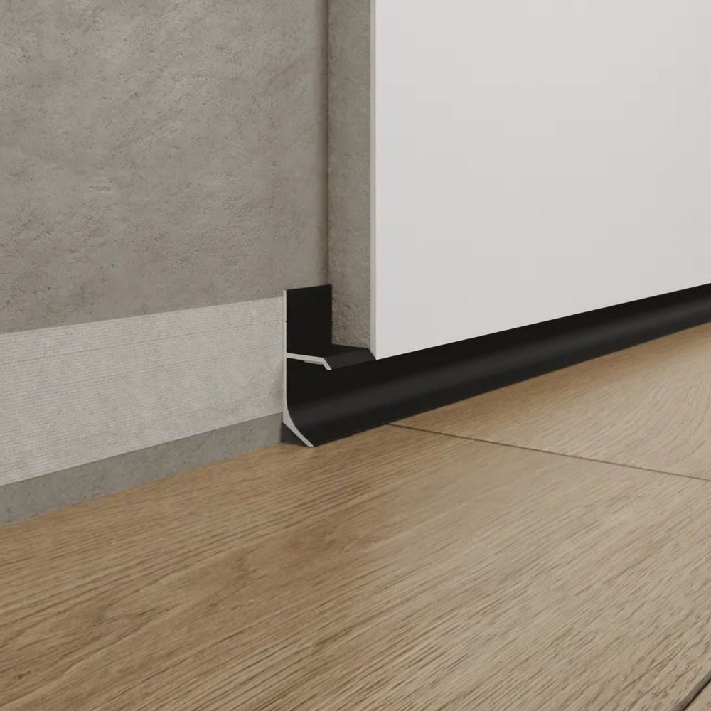 Plintă ascunsă neagra din aluminiu 20 mm Shadow Gap