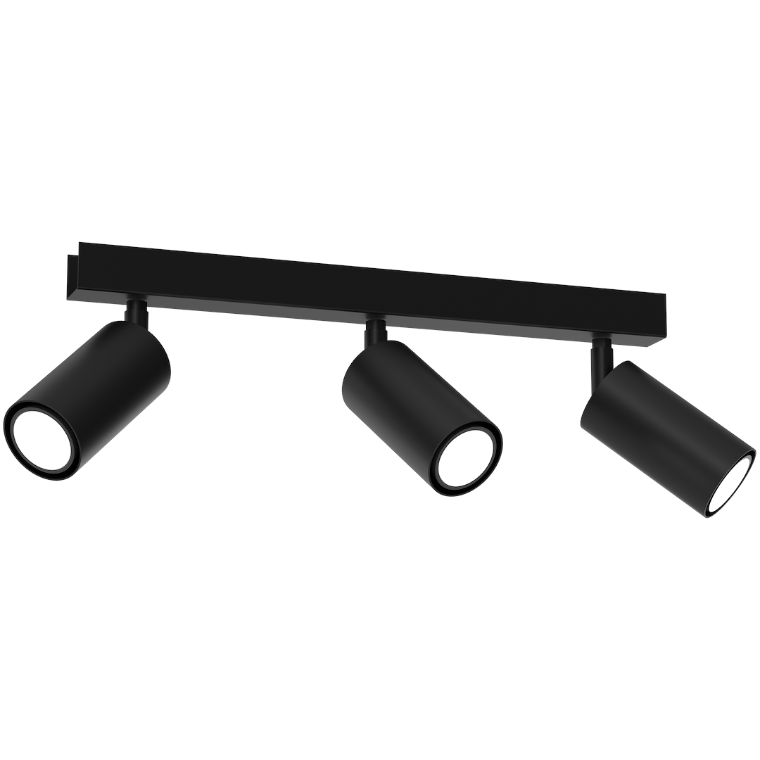 Plafonieră Hudson, negru, 3xGU10