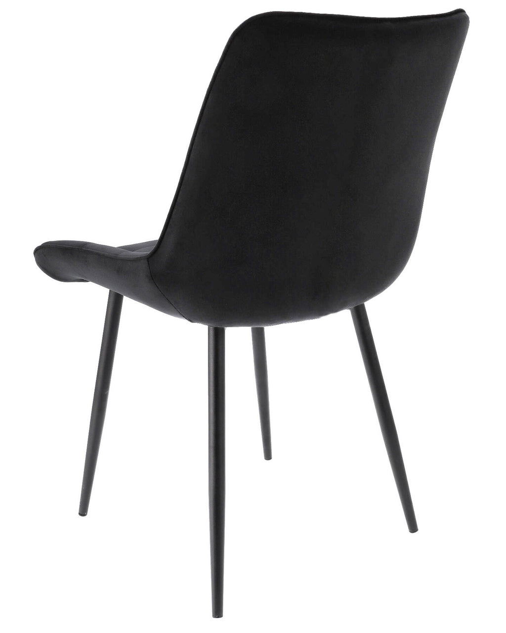 Scaun cu tesatura catifelata neagra Elve