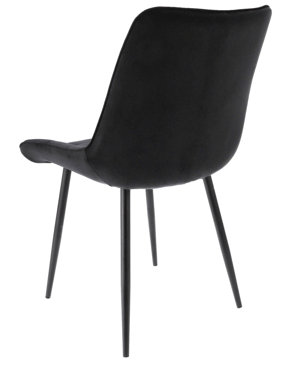 Scaun cu tesatura catifelata neagra Elve