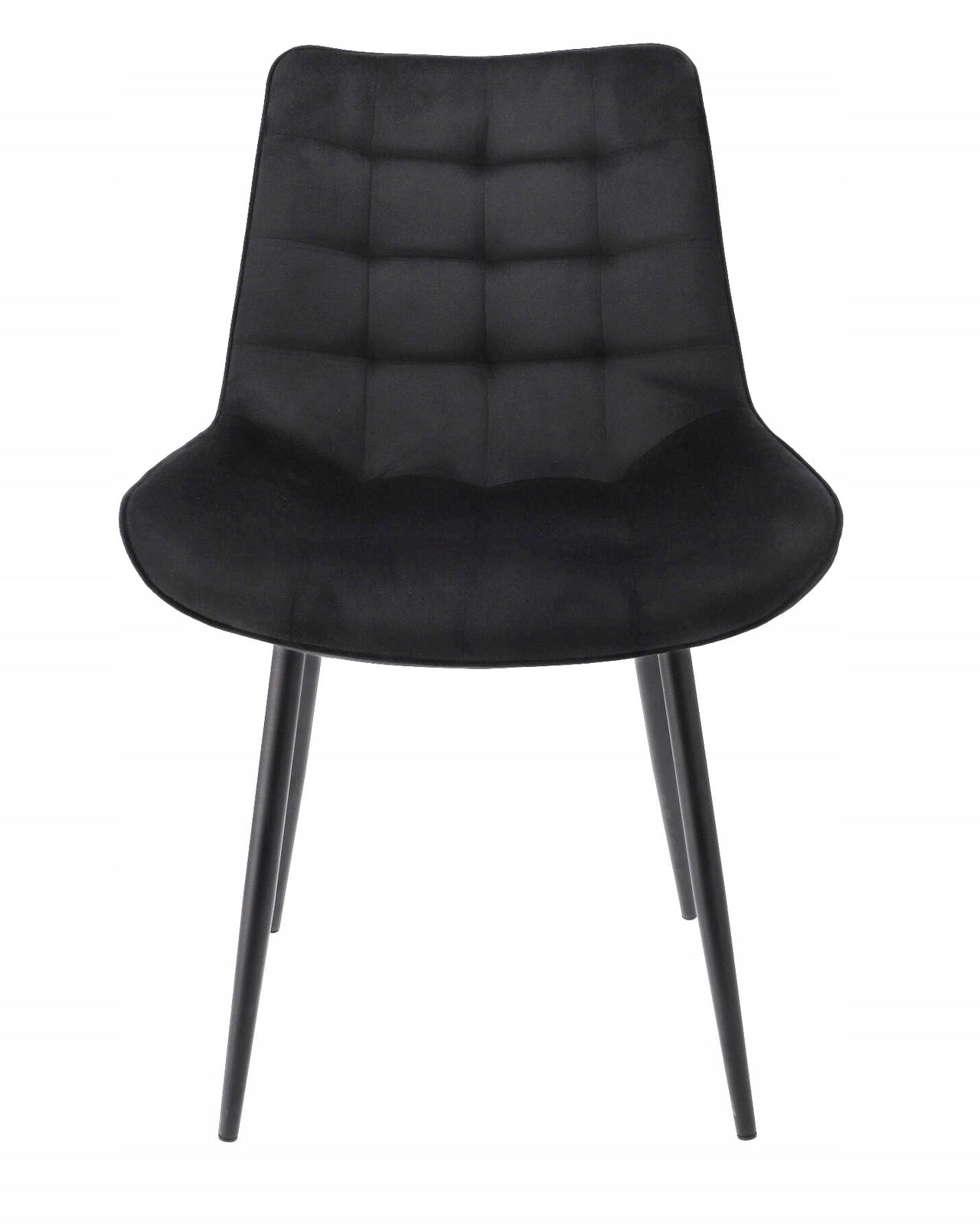 Scaun cu tesatura catifelata neagra Elve