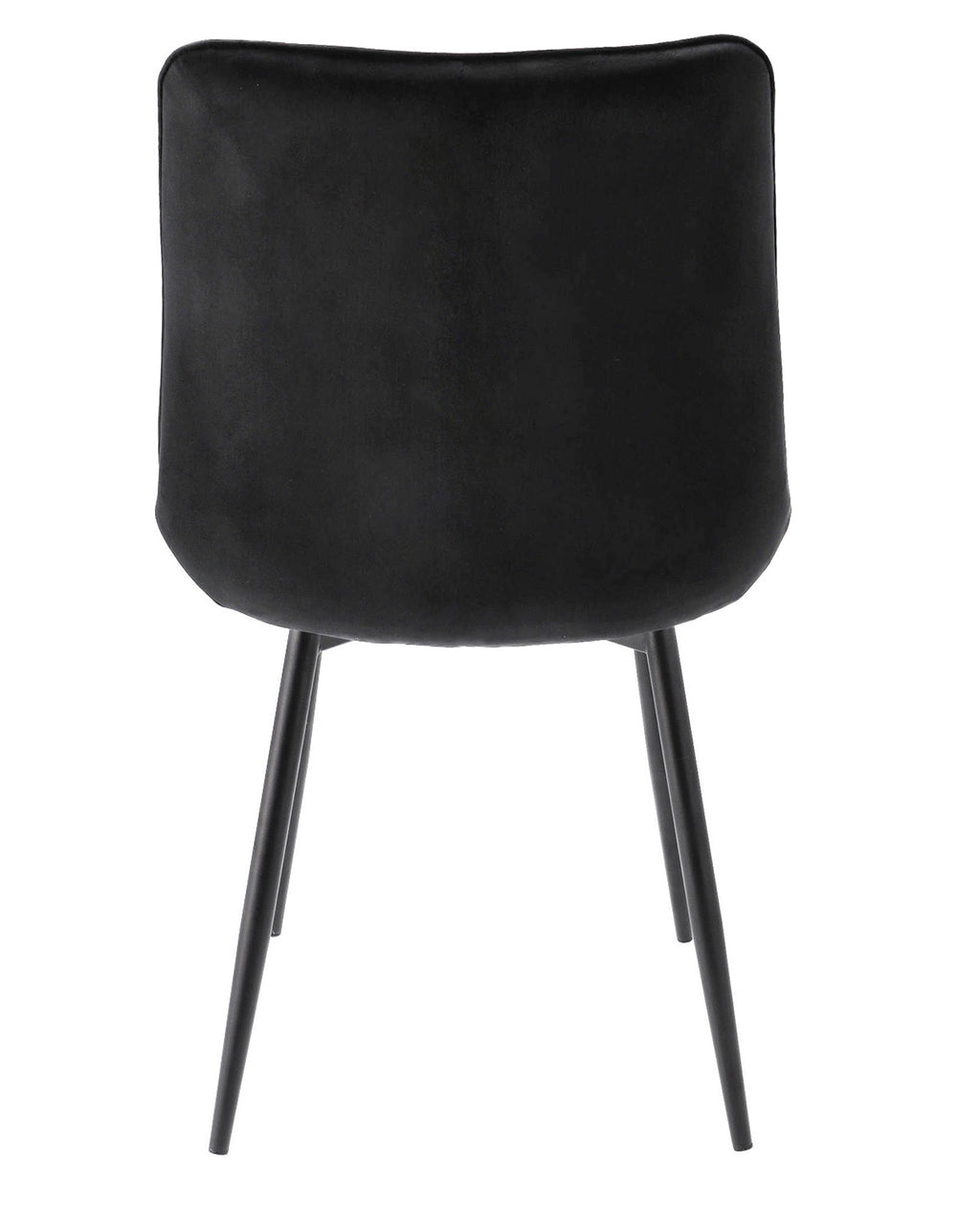 Scaun cu tesatura catifelata neagra Elve