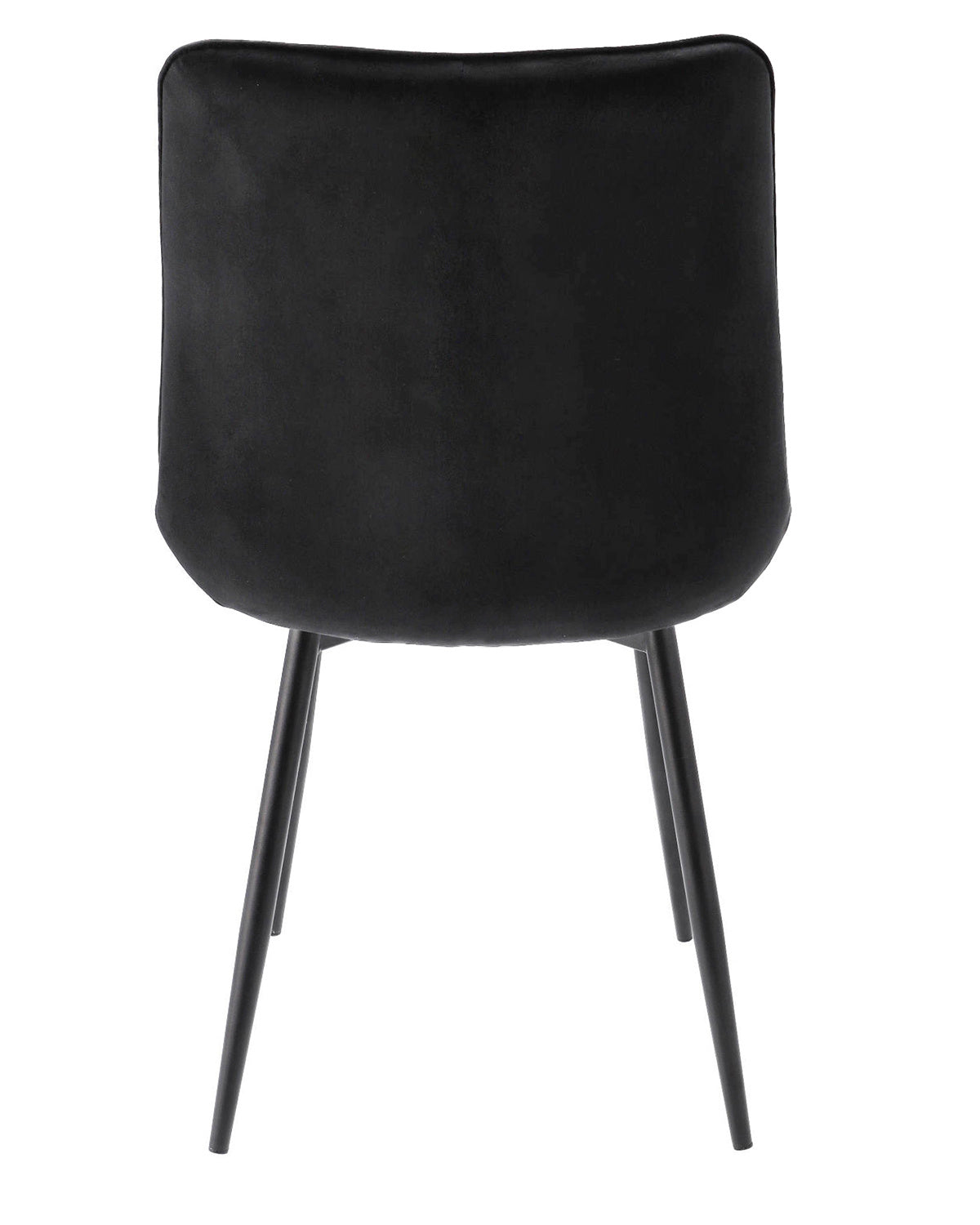 Scaun cu tesatura catifelata neagra Elve