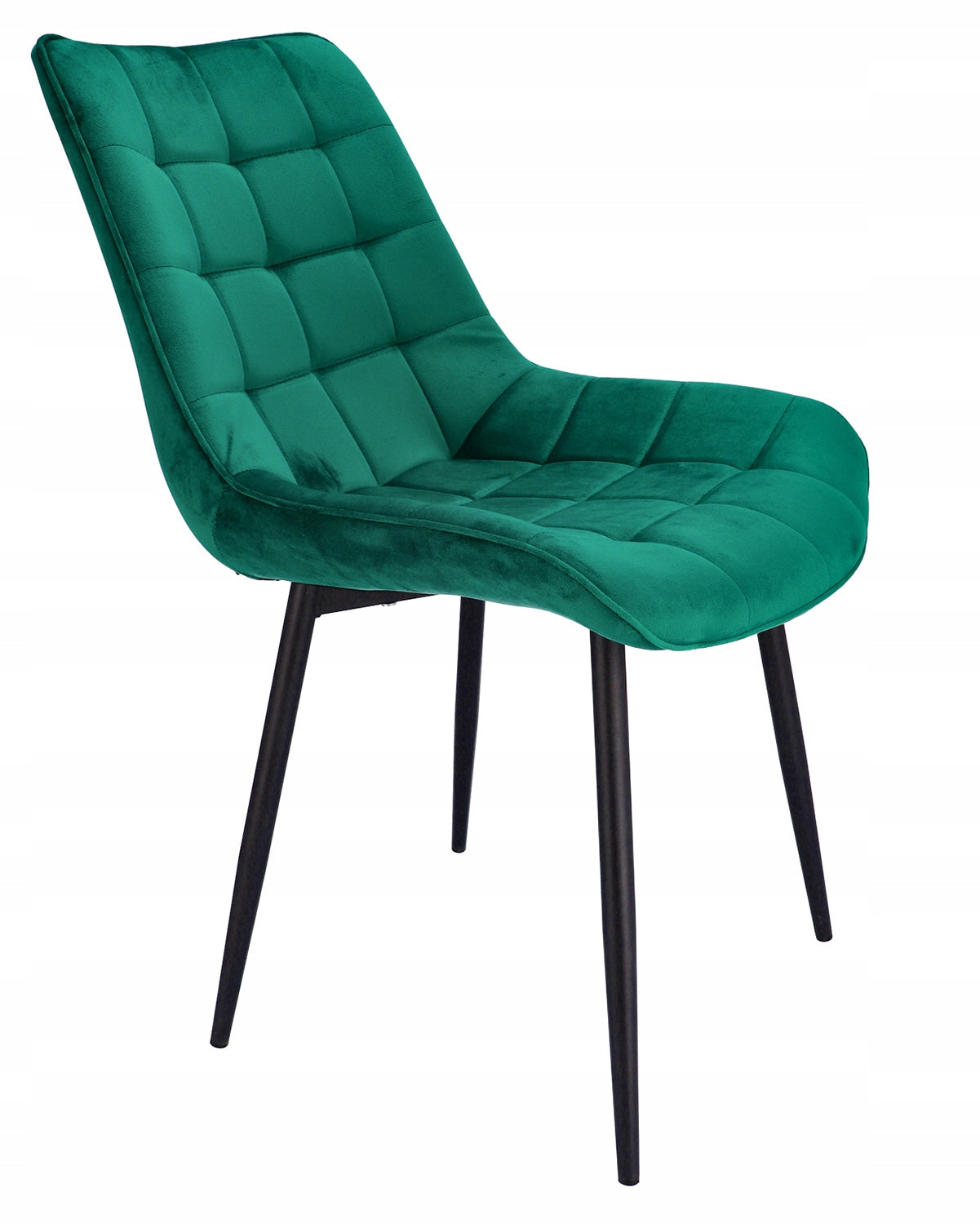 Scaun cu tesatura catifelata verde Elve