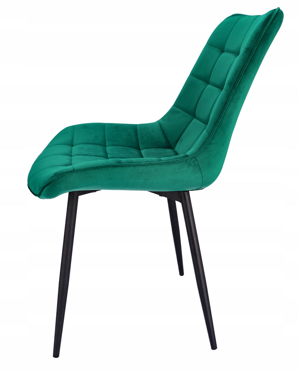 Scaun cu tesatura catifelata verde Elve