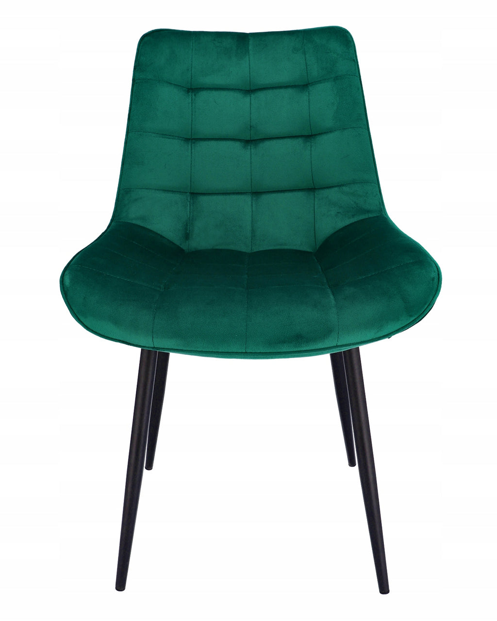 Scaun cu tesatura catifelata verde Elve