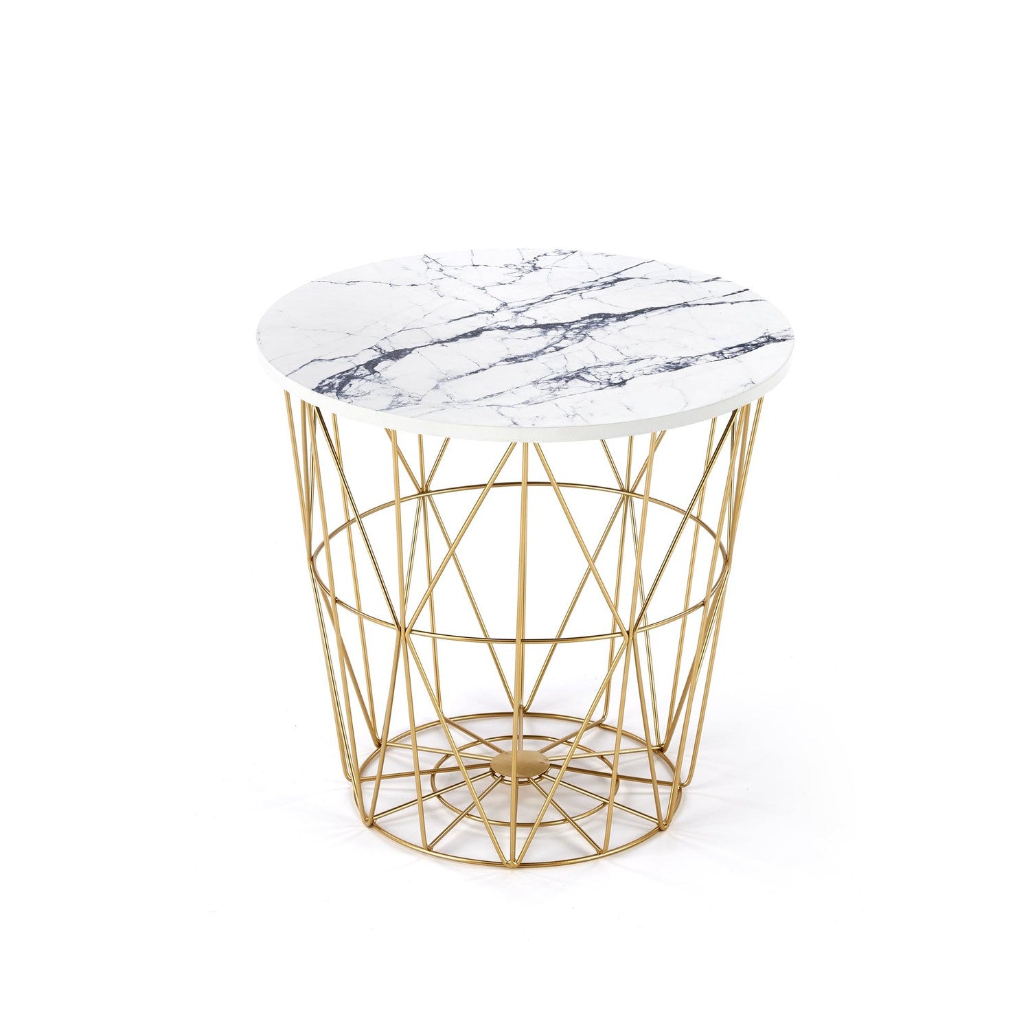 Masuta de cafea aurie White Marble Ariss