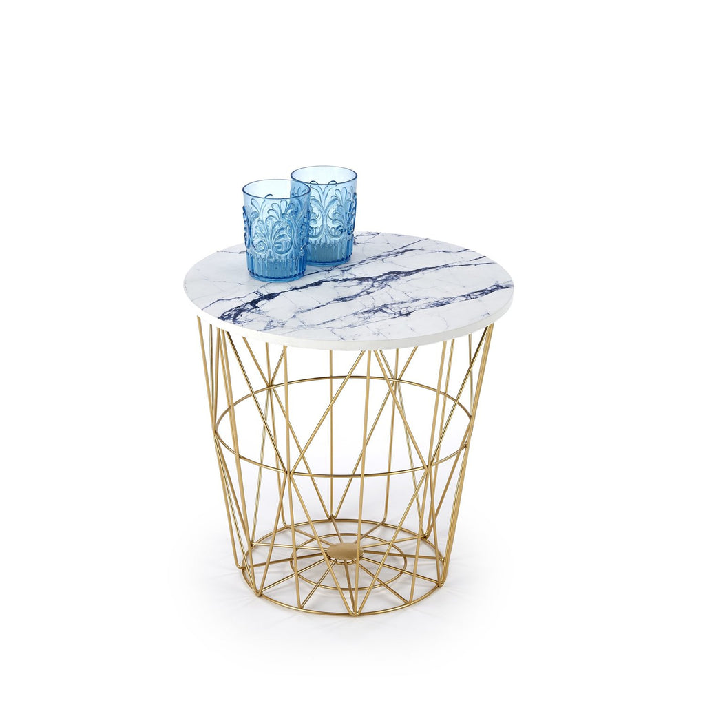 Masuta de cafea aurie White Marble Ariss